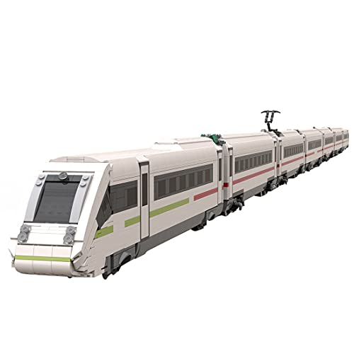 WWEI Tren de alta velocidad Ice 4, bloques de construcción de tren creativo para ciudad, construcción modular, 6188 piezas, compatible con Lego Technic-Itrains