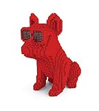 Bloque De Construcción, Bloques De Construcción De Perro De Ley Mini Dog Ladrillos De Juguete Bloques De Construcción De Mascotas, Rompecabezas 3D Juguete Educativo De Bricolaje (1676 Pcs),Rojo