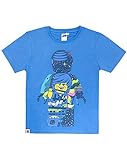 Lego Movie 2 Rex Dangervest Camiseta Azul de Manga Corta para niños 10 años