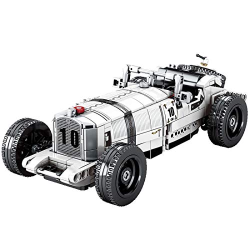 SENG Juego de construcción de coche de carreras, 492 piezas de construcción para coche, vehículo clásico, para niños y adultos, compatible con Lego