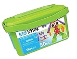 Kid K’NEX 85618 50 Juego para constructores en ciernes, juego infantil de manualidades, con 100 piezas, juegos infantiles educativos, juguetes de construcción para edades de a partir de 3 años