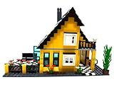 Modbrix Bloques de construcción, casa unifamiliar con jardín, juguete de construcción con 458 bloques de construcción