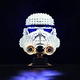 WWEI Iluminación LED personalizada con caja de pilas, compatible con casco Lego Star Wars Stormtrooper 75276 (sin set Lego).
