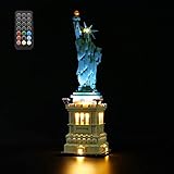 GEAMENT Kit de Luces LED (Control Remoto) Compatible con Lego Estatua de la Libertad - Conjunto de luz para Architecture 21042 (Juego Lego no Incluido)