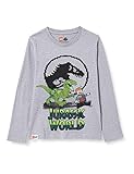 LEGO MW-Langarmshirt Jurassic World Camiseta, 921 Grey Melange, 104 cm para Niños