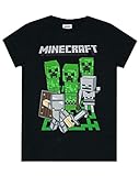 Minecraft - Camiseta de manga corta oficial modelo Minecraft Adventure para niños (Años (13-14)/Azul marino)