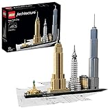 LEGO Architecture Ciudad de Nueva York Set de Construcción de Ciudad, Maqueta de Monumentos, Decoración de Oficina y Accesorio de Escritorio, Regalo Coleccionable para Hombres y Mujeres 21028