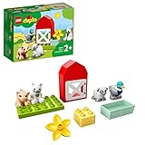 LEGO 10949 Duplo Granja y Animales, Juguete de Construcción para Niños a Partir de 2 Años, Set con Animales de Juguete: Pato, Cerdito, Oveja y Gato