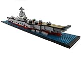 Portaaviones, bloques de construcción, barco, 1300 piezas, juguete de construcción