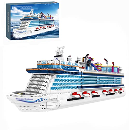 TongNS1 Tecnología 1807 Crucero Noruego Asuka Barco De Crucero ConstruccióN De Bloques Barcos Modelo,Juguete De ConstruccióN,Compatible con Ladrillos Lego 73 * 17 * 28cm