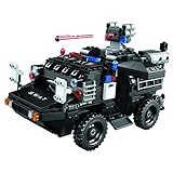 BGOOD Juguete militar de armas, 492 piezas, vehículo militar anfibio blindado con armas y minifiguras, de policía Swat Auto bloques de construcción compatible con Lego