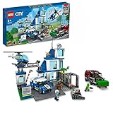 LEGO City Comisaría de Policía, Edificio con Cárcel, Helicóptero de Juguete, Furgón Policial y Camión, Regalo para Niños y Niñas de 6 Años o Más 60316