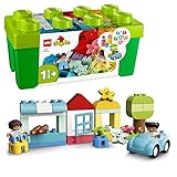 LEGO 10913 DUPLO Caja de Ladrillos, Juguete Educativo para Bebés, Set de Construcción con Coche, Figuras y Flores, Regalo para Niños de 1.5 Años o Más