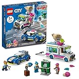 LEGO 60314 City Persecución Policial del Camión de los Helados, Juguete de Construcción con 2 Vehículos para Niños y Niñas de 5 Años o Más