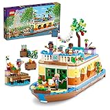 LEGO 41702 Friends Casa Flotante Fluvial, Barco de Juguete para Niños y Niñas, con Jardín, 4 Mini Muñecas y Figura de Animal