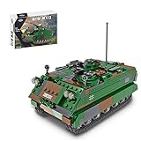 BGOOD Técnica tanques de construcción de 735 piezas US M113 Transporte de Personas blindado WW2 Militar Tanque Modelo para niños y adultos, compatible con Lego Technic