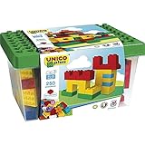 Unico Plus 8525 - Caja con bloques de construcción (250 piezas), de 18 meses a 5 años.