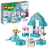 LEGO 10920 Duplo Princess Frozen 2 Fiesta de Té de Elsa y Olaf, Grandes Bloques con Cupcakes y Tetera, para Niños y Niñas 2 Años