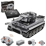 BGOOD Tanque de ingeniería teledirigido Juego de construcción, 925 piezas, carro tanque tanque de combate teledirigido, modelo militar WW2 para niños y adultos, compatible con Lego Technic