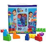Mega Bloks Bolsa clásica con 80 Bloques de construcción, Juguete para bebé +1 año Mattel DCH63