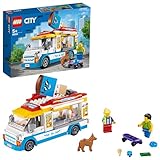 LEGO 60253 City Camión de los Helados de Juguete, Set de Construcción con 2 Mini Figuras y Perrito, Regalo Verano para Niños y Niñas de 5 Años o Más