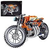 HYMAN Modelo técnico de moto, 411 piezas DIY Asamblea Racing Modelo de motocicleta Kit de bloques de construcción, compatible con Lego Technic