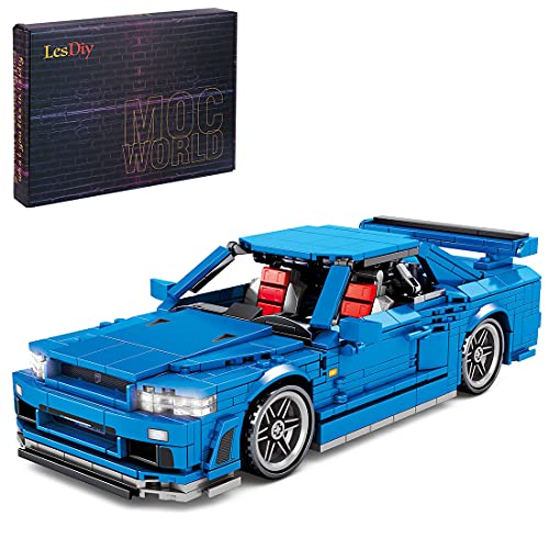 BBDI 833 bloques de construcción para coche, técnica deportiva, juego de construcción de coches deportivos, compatible con Lego Technic, color azul