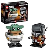LEGO 75317 Star Wars Brick Headz El Mandaloriano y el Ni帽o, Juguete de Construcci贸n para Ni帽os y Ni帽as +10 a帽os