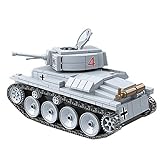 Tanques Militares Modelo de Bloques de Construcción, ColiCor 535pcs WW2 Germany LT-38 Ligero Tanque Modelo, Juguetes del Tanque del Ejército para niños y Adultos, Compatible con Lego