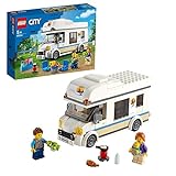 LEGO 60283 City Grandes Vehículos Autocaravana de Vacaciones, Set de Juego para Niños y Niñas 5 Años, con Minifiguras