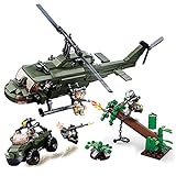 Predator - Helicóptero, todoterreno con soldados y minifigura de Predator