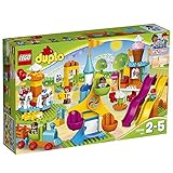 LEGO 10840 Duplo Town Gran Feria, Juguete de Construcción para Niños y Niñas a Partir de 2 años con 5 Mini Figuras y Tren